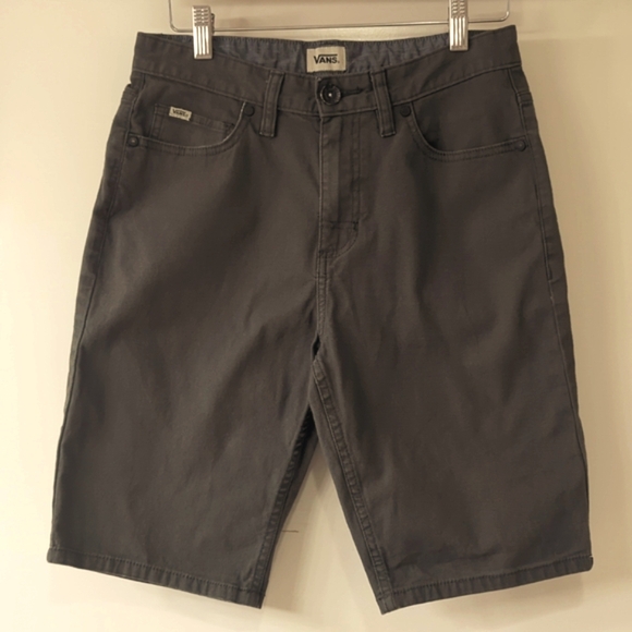 Vans Men's Cotton Blend Shorts Sz 28 Skater Preppy Off The Wall Vintage Green - Picture 1 of 13